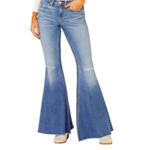 Shyanne Women's Blue Flared Jeans
